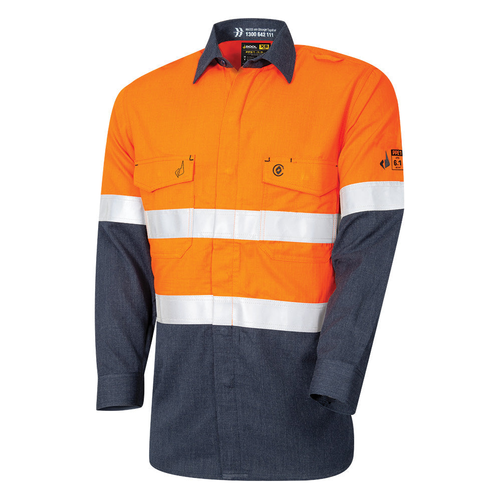 Lightweight PPE1 FR Two Toned Shirt with Loxy Reflective Tape