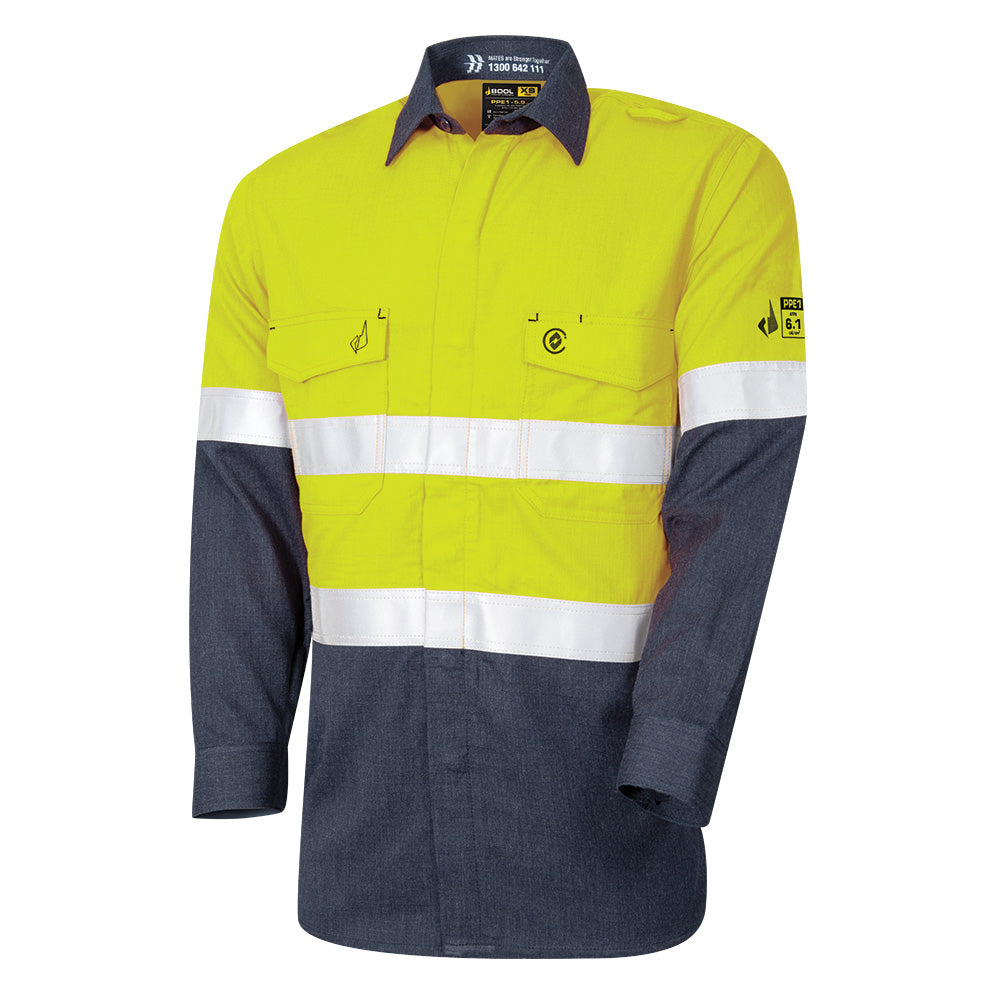 Lightweight PPE1 FR Two Toned Shirt with Loxy Reflective Tape
