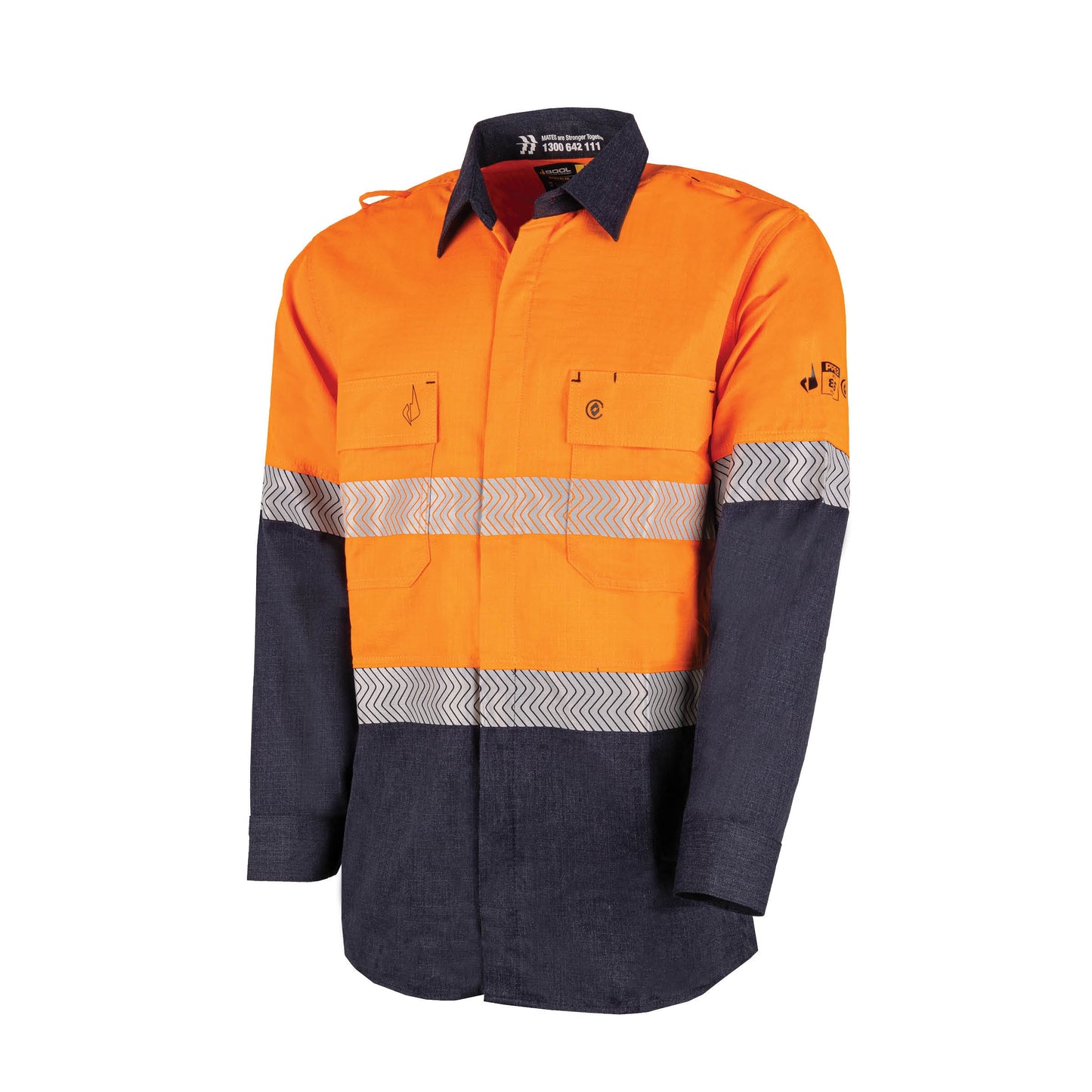 Ultra-lightweight PPE2 Two Tone FR Shirt with Segmented FR Reflective Tape
