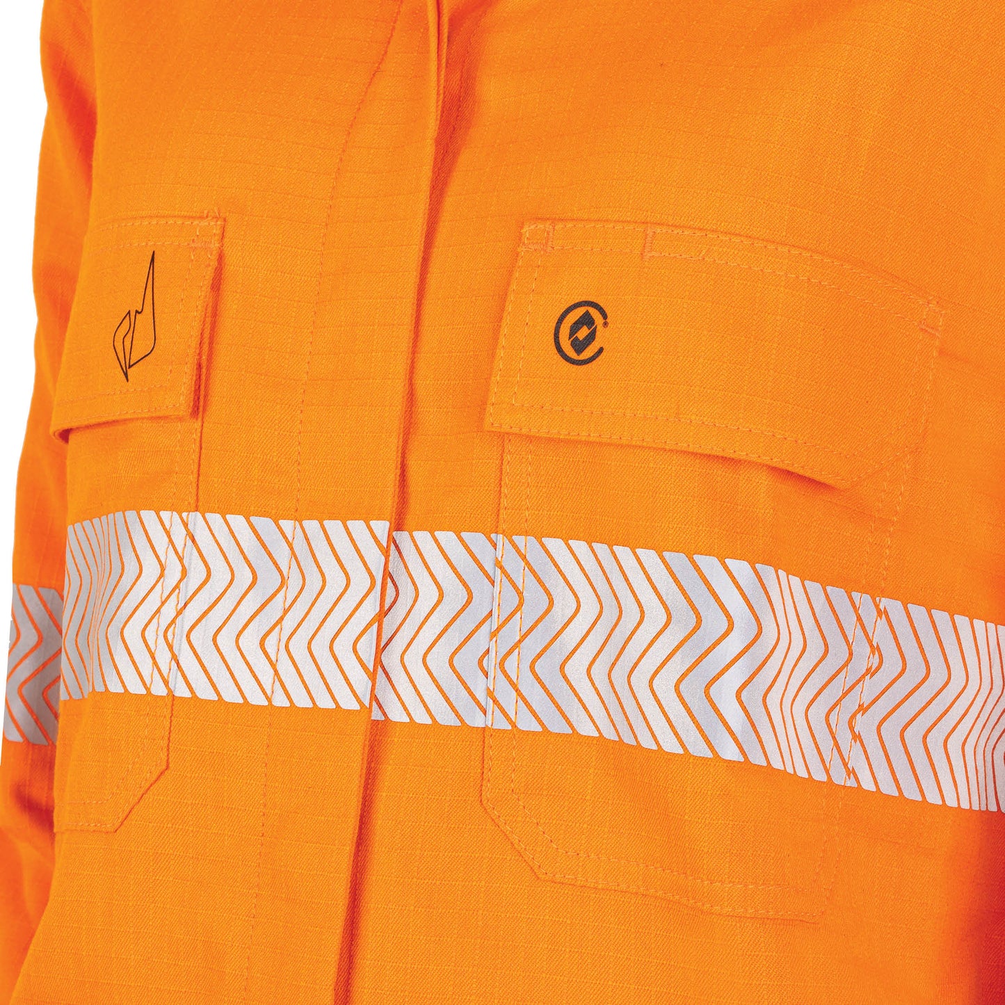 Womens Ultra-lightweight PPE2 FR Shirt with Segmented FR Reflective Tape