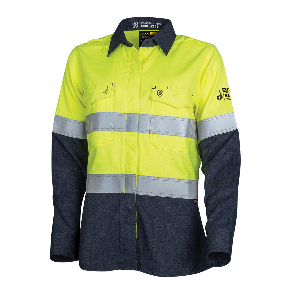 Womens Lightweight PPE2 FR Shirt with Loxy Reflective Tape