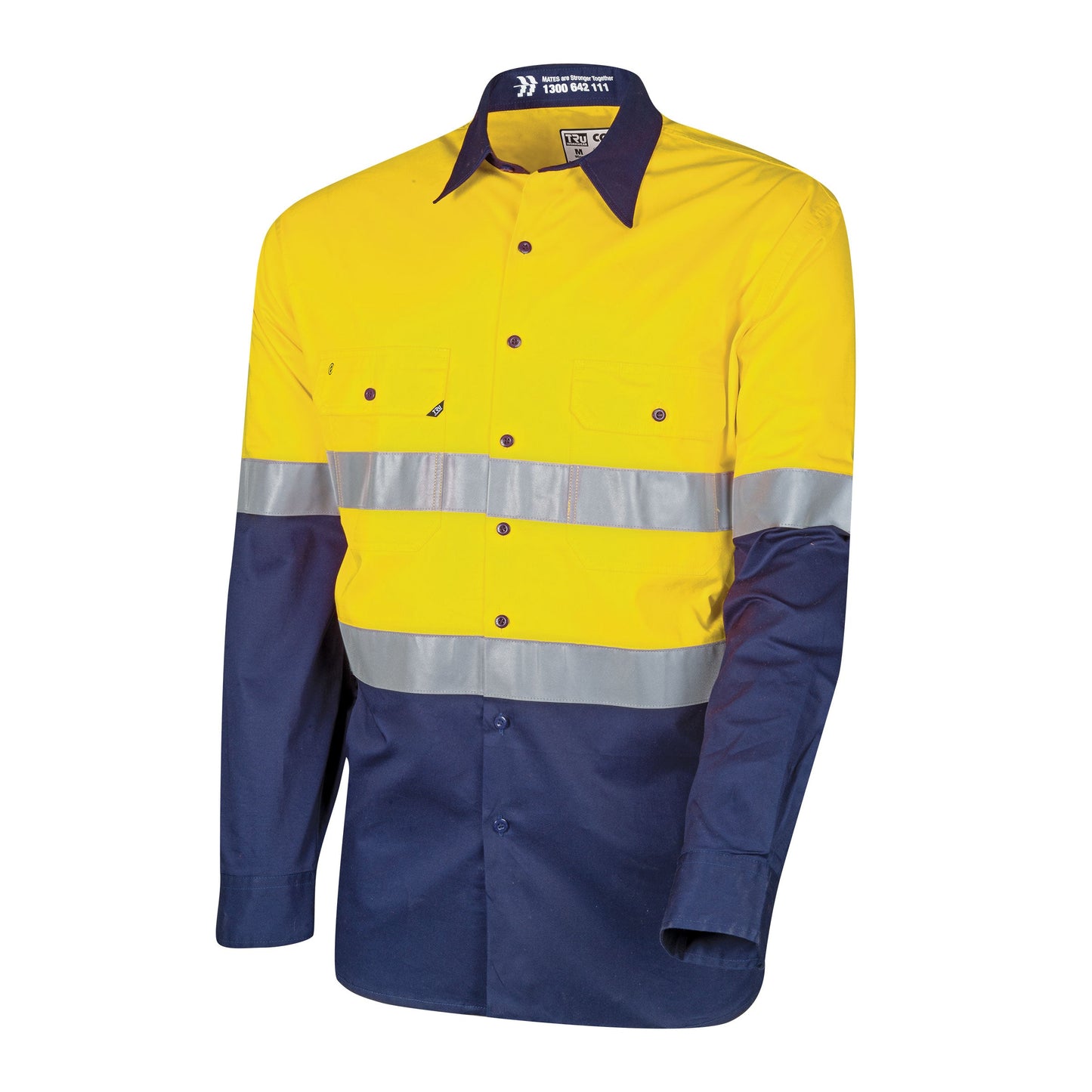 Lightweight Vented Hi-Vis Drill Shirt with Reflective Tape