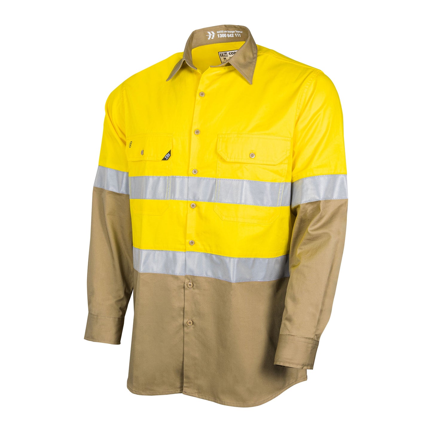Lightweight Vented Hi-Vis Drill Shirt with Reflective Tape