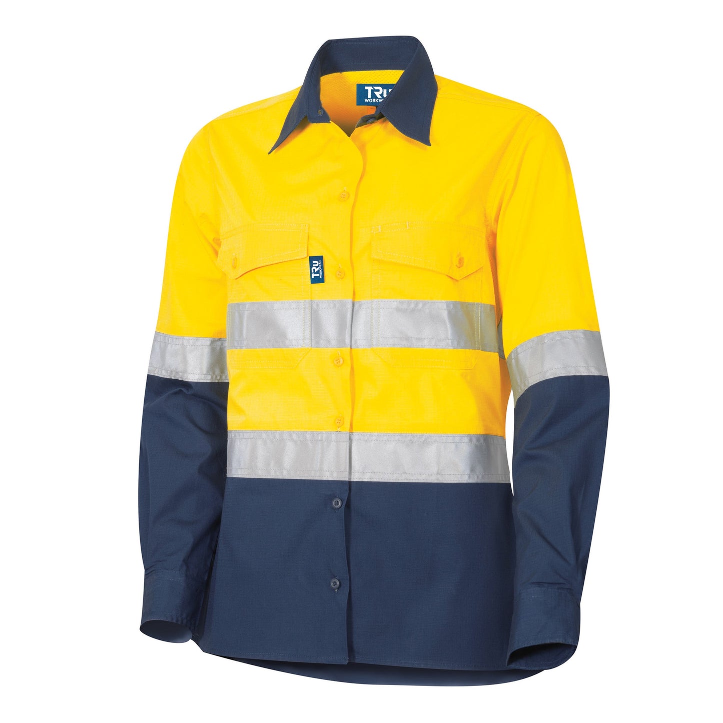 Ripstop Vented L/S Hi-Vis Cotton Shirt with Reflective Tape