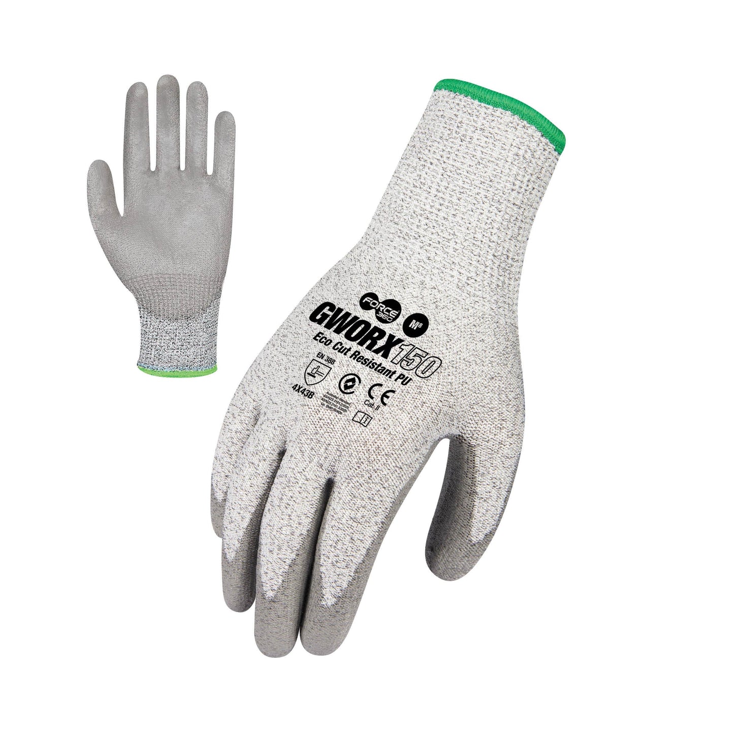 Force360 ECO Worx Cut Level B PU Glove