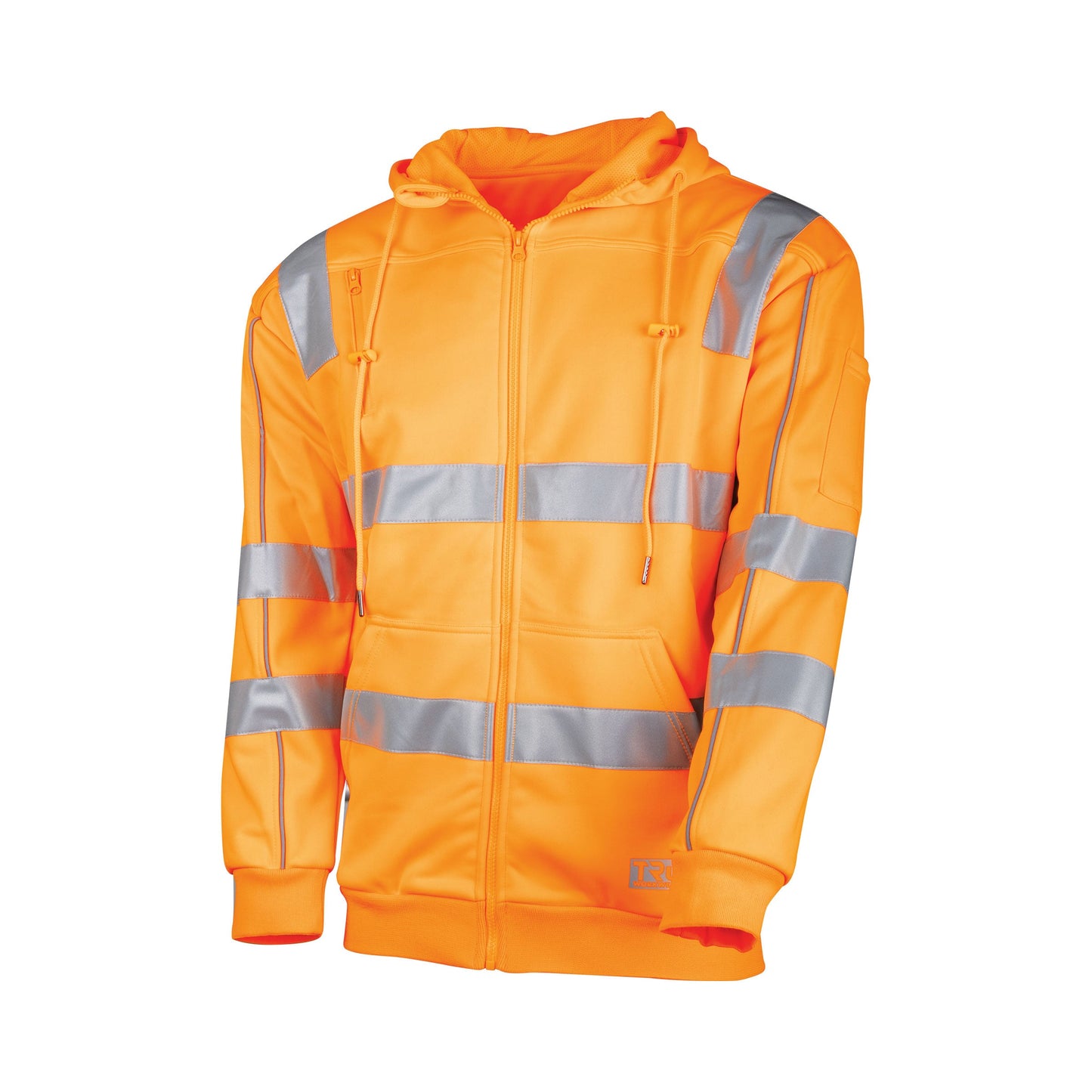 Fleece Polyester Water Repellent Hoodie with Reflective Tape - VIC Rail