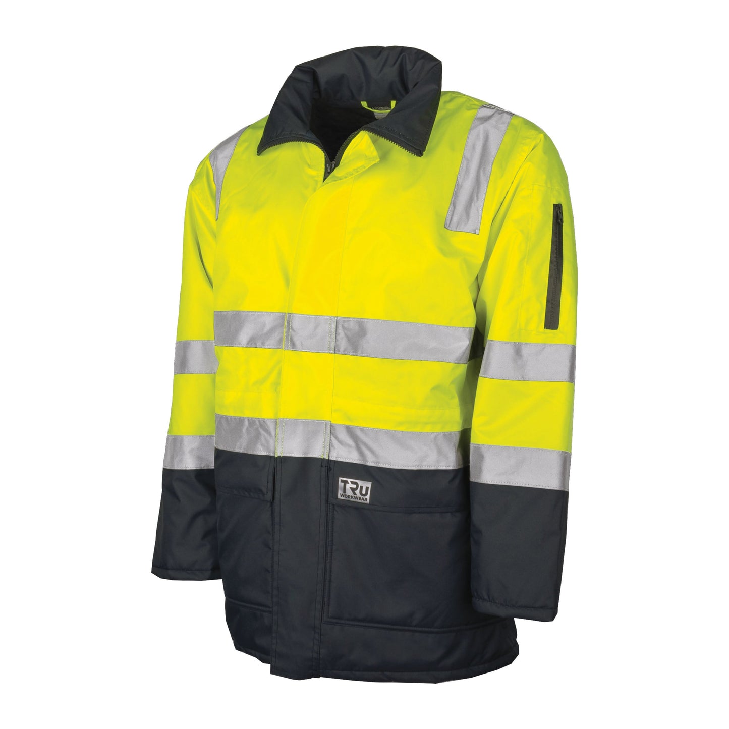 Quilted Rain Jacket with Reflective Tape