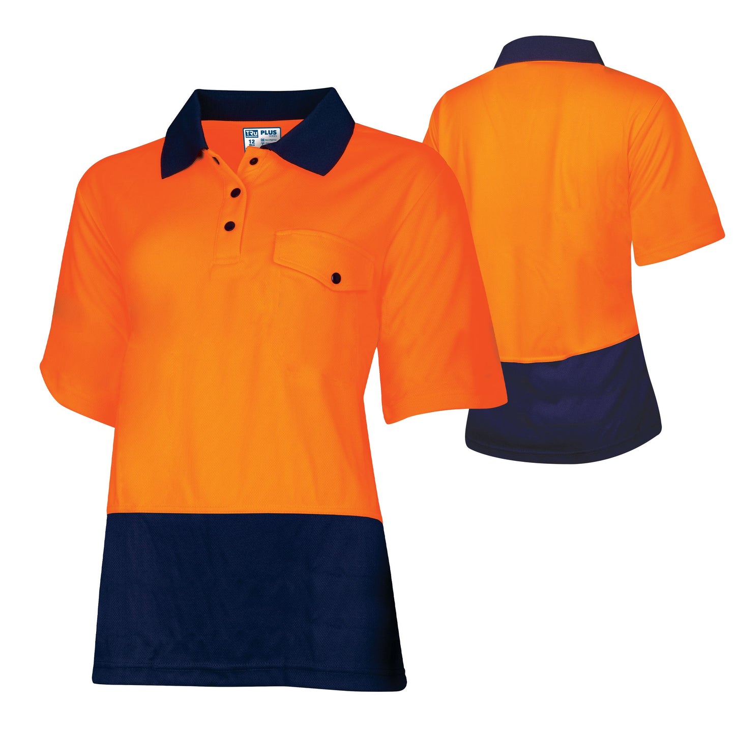 Recycled Womens Anti-Microbial Micromesh S/S Two Tone Hi-Vis Polo Shirt
