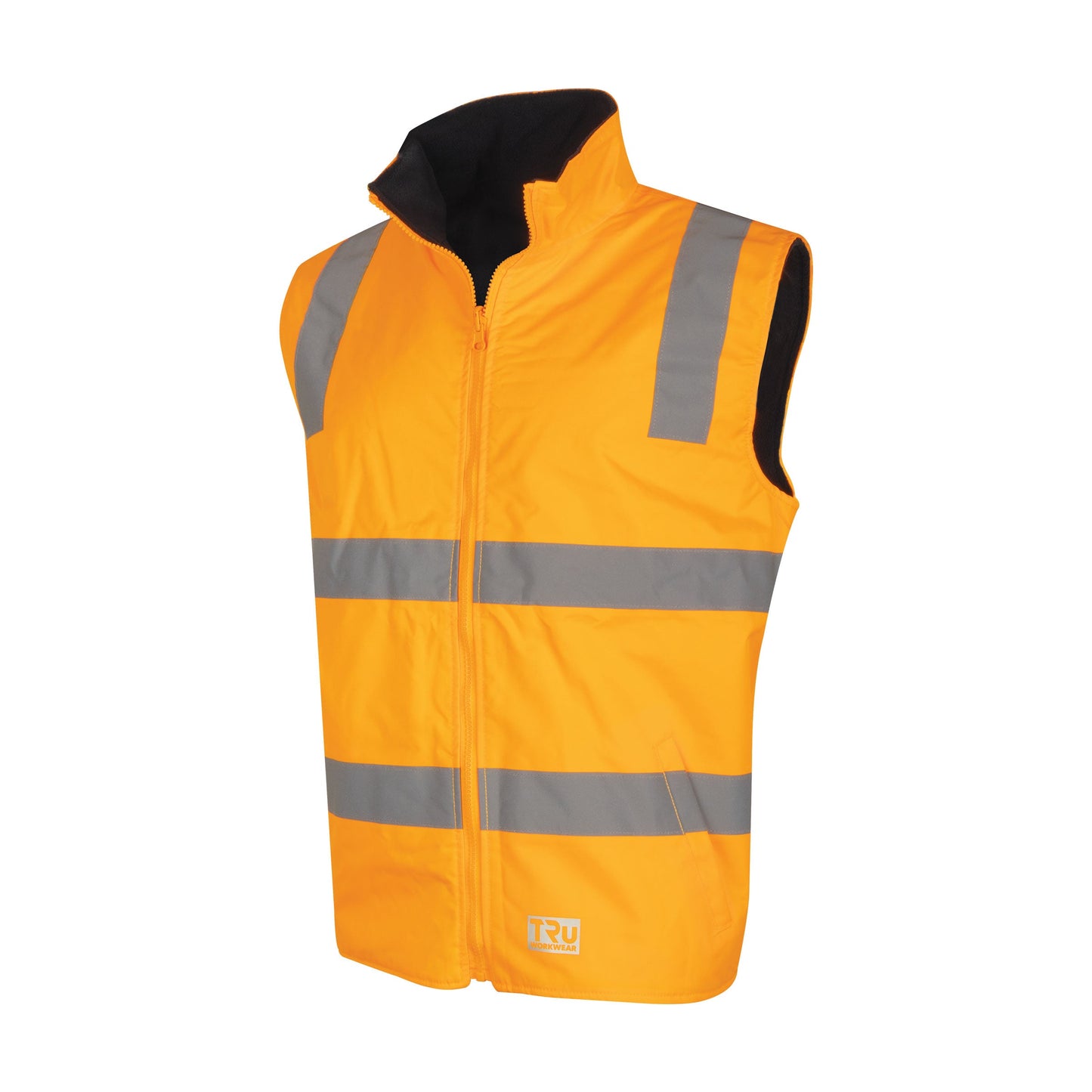 Reversible Polyester Oxford Vest With Reflective Tape - VIC Rail