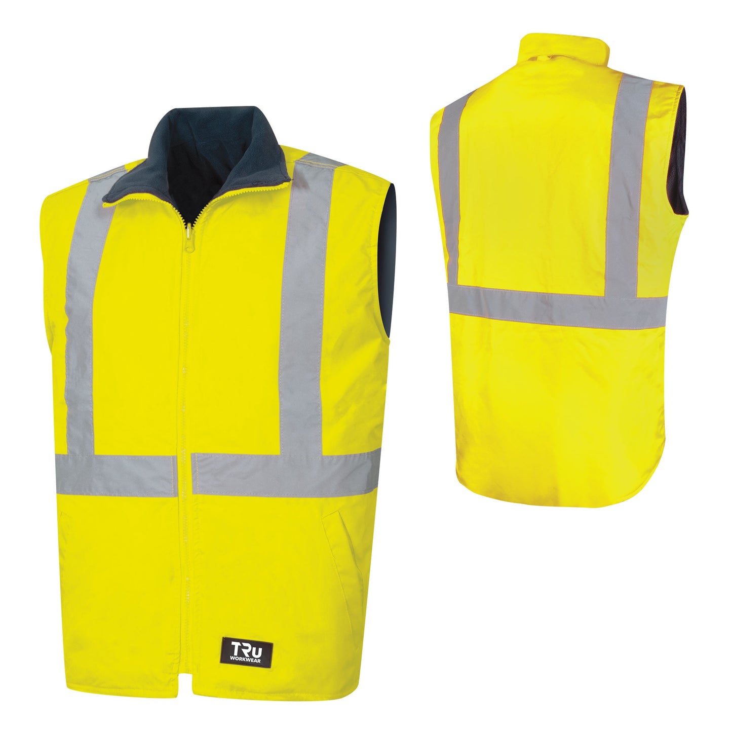 Wet Weather Reversible Vest with Reflective Tape