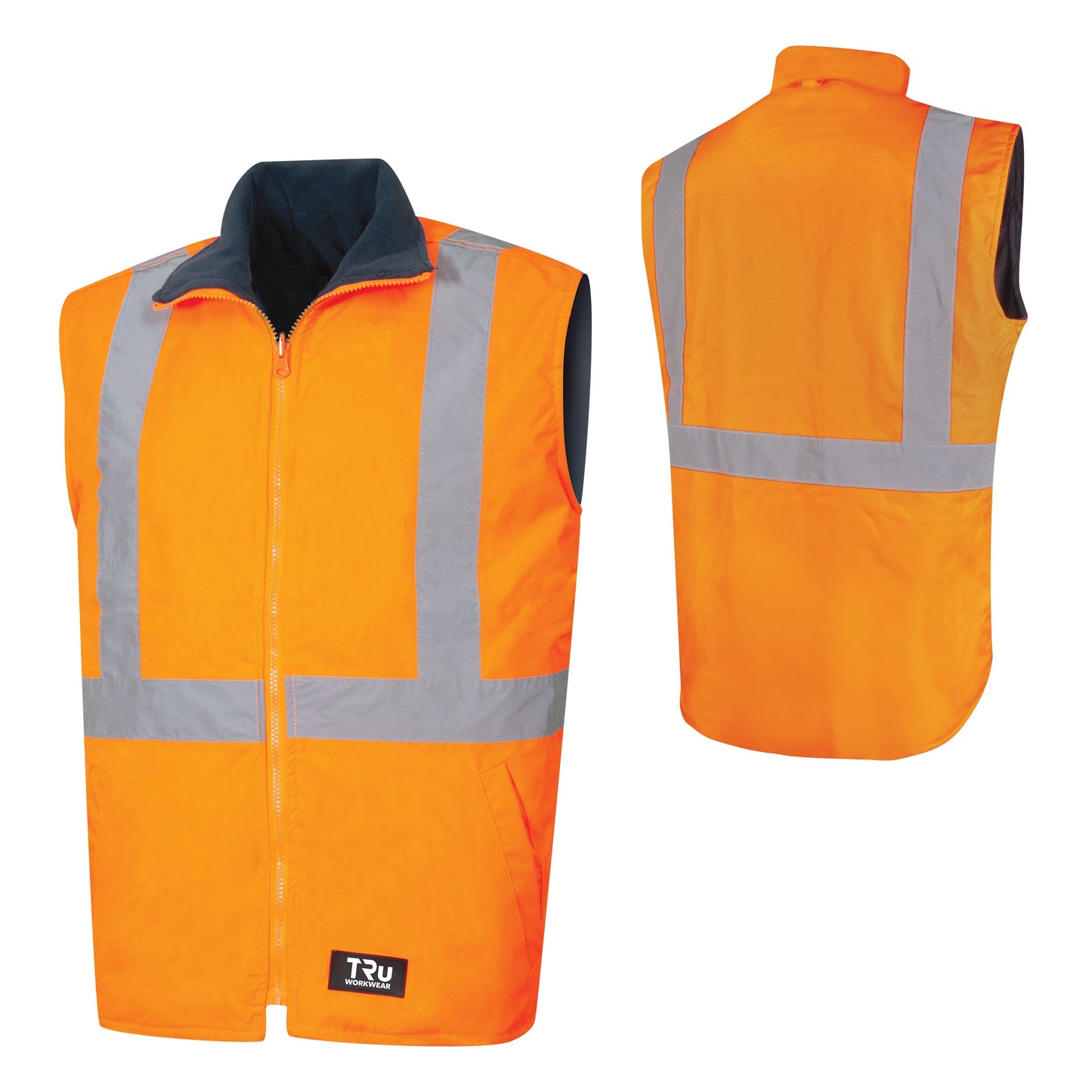 Wet Weather Reversible Vest with Reflective Tape