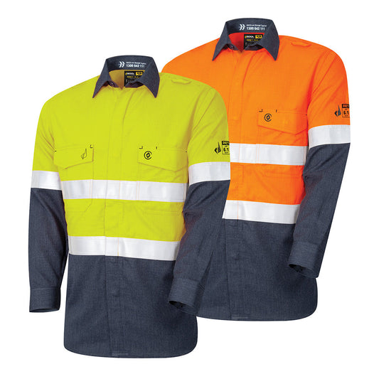 Lightweight PPE1 FR Two Toned Shirt with Loxy Reflective Tape
