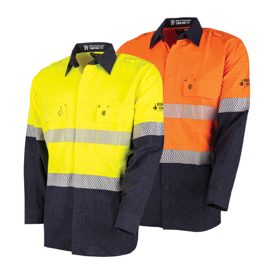 Ultra-lightweight PPE1 Two Tone FR Shirt with Segmented FR Reflective Tape