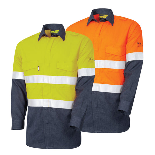 Lightweight PPE2 FR Two Toned Shirt with Loxy Reflective Tape