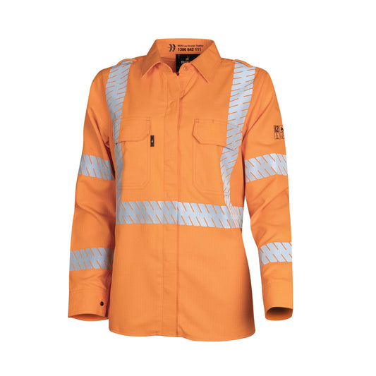 Womens Ultra-lightweight PPE2 FR Shirt with Loxy Reflective Tape