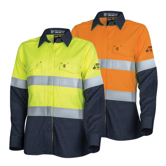 Womens Lightweight PPE2 FR Shirt with Loxy Reflective Tape