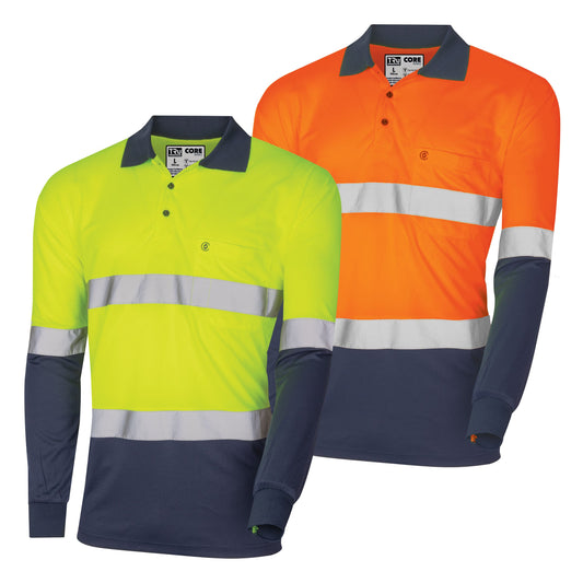 Micromesh L/S Hi-Vis Taped Polo Shirt