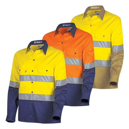 Lightweight Womens Hi-Vis Shirt with Reflective Tape