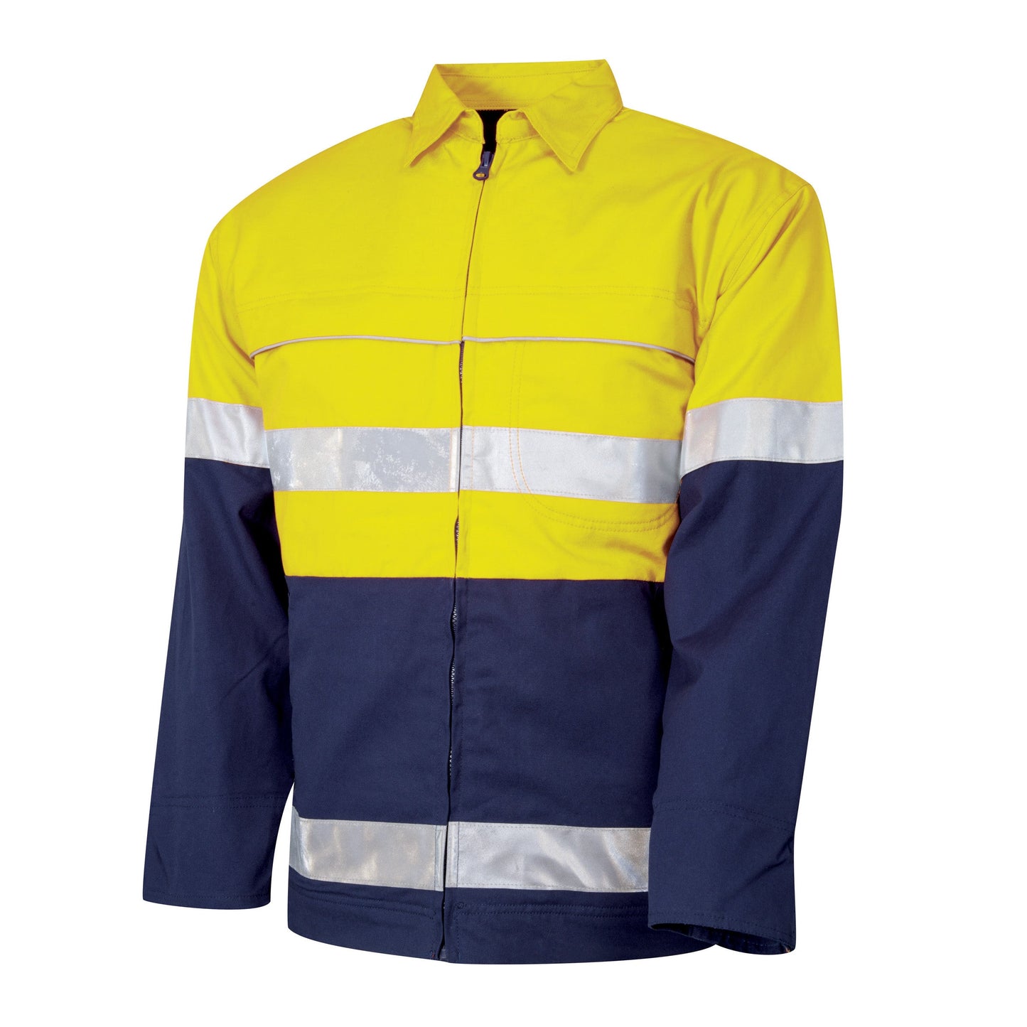 Midweight Hi-Vis Cotton Drill Jacket with Reflective Tape