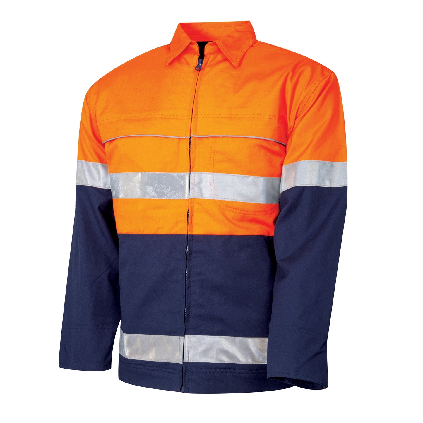 Midweight Hi-Vis Cotton Drill Jacket with Reflective Tape