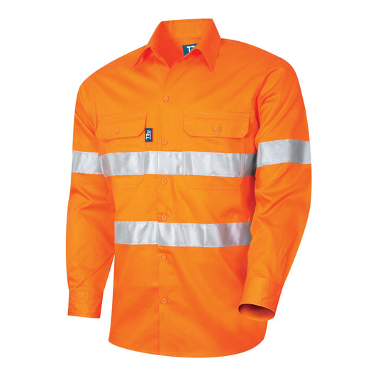 Regular Weight Cotton Hi Vis Shirt with Reflective Tape