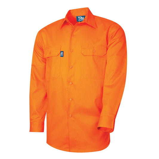 Lightweight Vented L/S Hi-Vis Drill Shirt