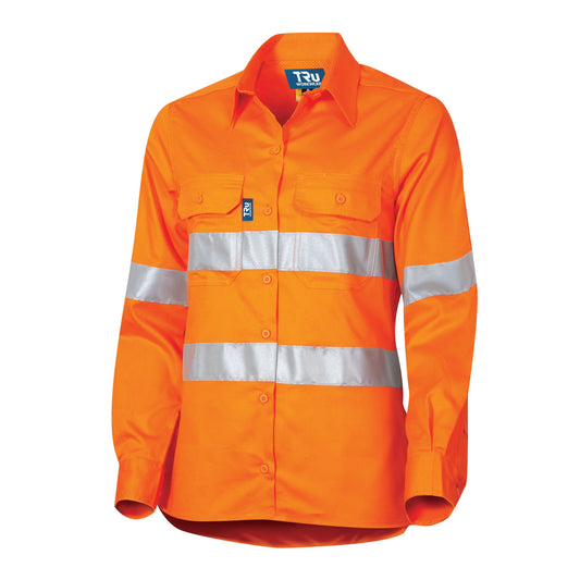 Lightweight Vented L/S Hi-Vis Drill Shirt with Reflective Tape