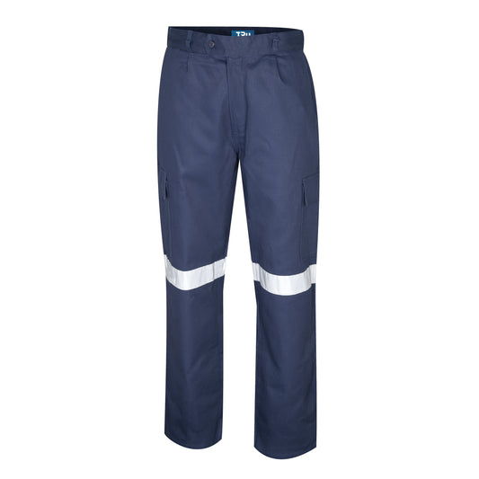 Heavyweight Cotton Cargo Trousers with Reflective Tape