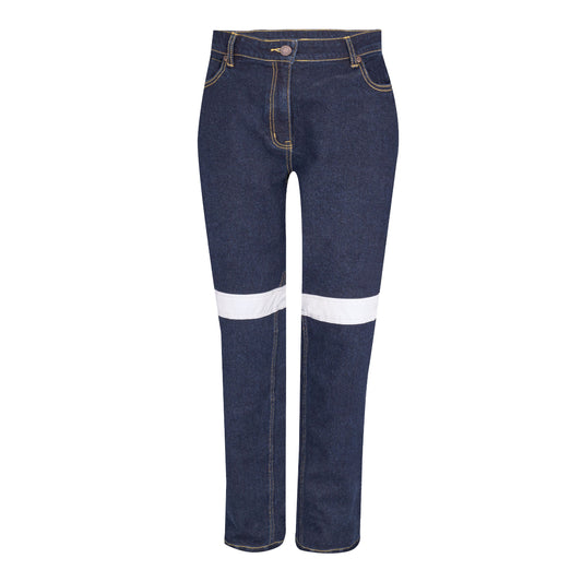 Womens Stretch Denim Jeans with Reflective Tape