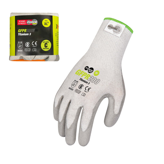Force360 Titanium 3 Cut 3 PU Glove (Vend Pack) - Formally GFPR200