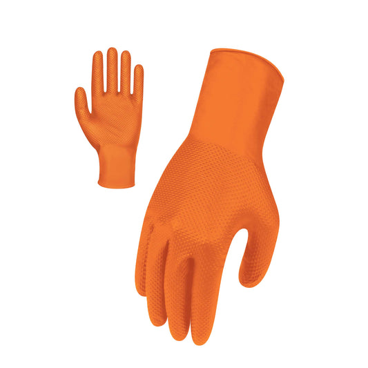 Force360 SafeTouch Orange Diamond Industrial Disposable Nitrile Glove 50/Box