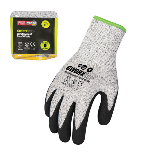 Force360 Worx Cut 5 Sand Nitrile SP Glove (Vend Pack)