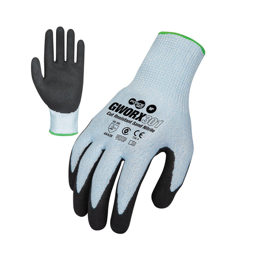 Force360 Worx Cut 3 Sand Nitrile Coated Glove