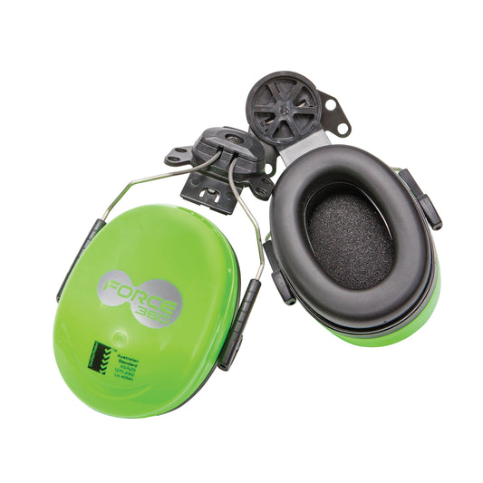 Force360 Wave Helmet Earmuff 28dB, Class 5 Includes 25mm & 30 mm adaptor)