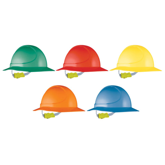 Force360 GT12 ABS Non-Vented Broad Brim Hard Hat with Ratchet Harness Kit - Mixed Colours (10 Units)