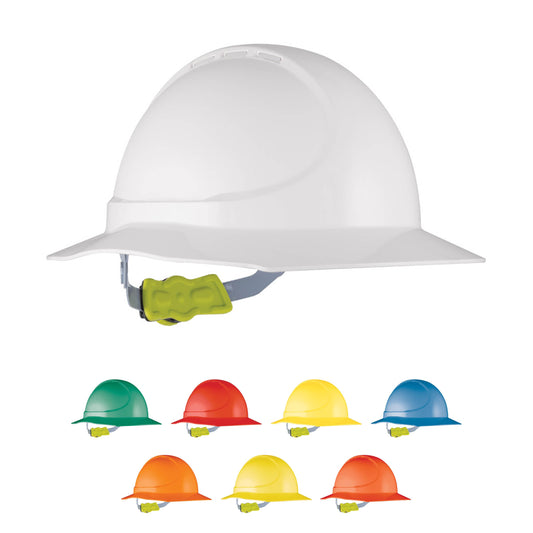 Force360 GT12 ABS Non-Vented Broad Brim Hard Hat with Ratchet Harness, Type1