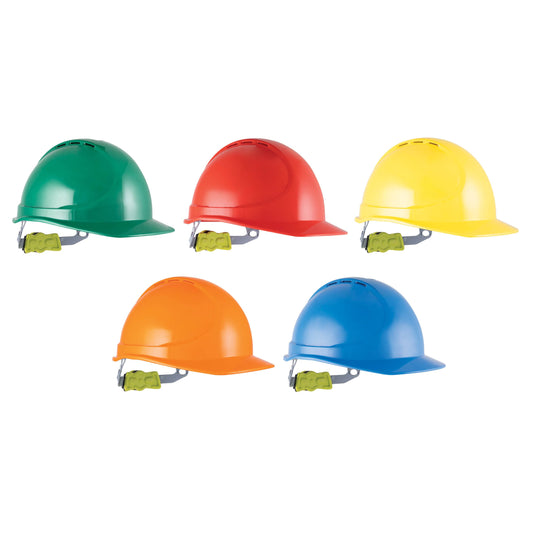 Force360 GTE1 ABS Vented Hard Hat with Ratchet Harness Kit - Mixed Colours (20 Units)