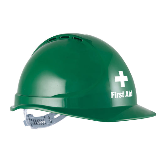 Force360 GTE3 First Aid ABS Vented Hard Hat with Slide Lock Harness