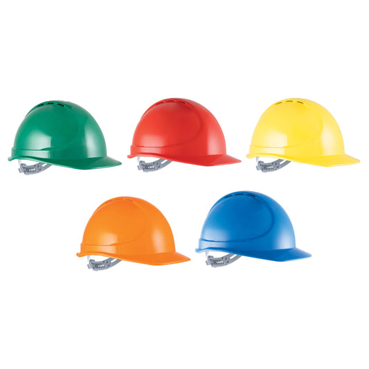 Force360 GTE3 ABS Vented Hard Hat with Slide Lock Harness Kit - Mixed Colours (20 Units)