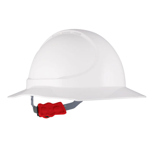 Mates GT12 ABS Non-Vented Broad Brim Hard Hat with Mates Ratchet Harness