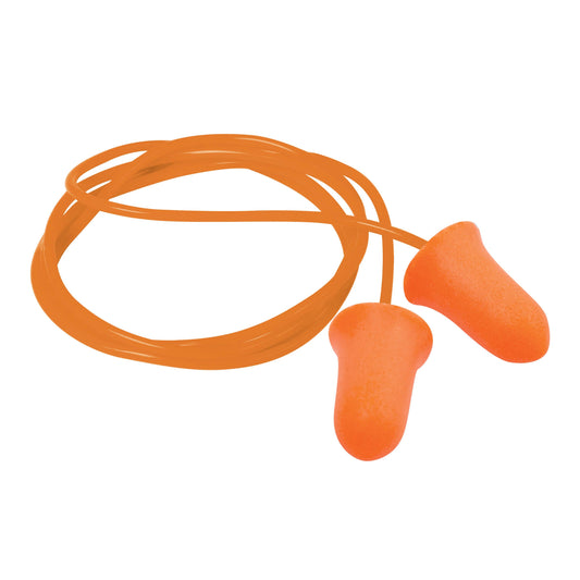 Force360 Bell Shaped Corded Disposable Earplugs (100pr per Box)