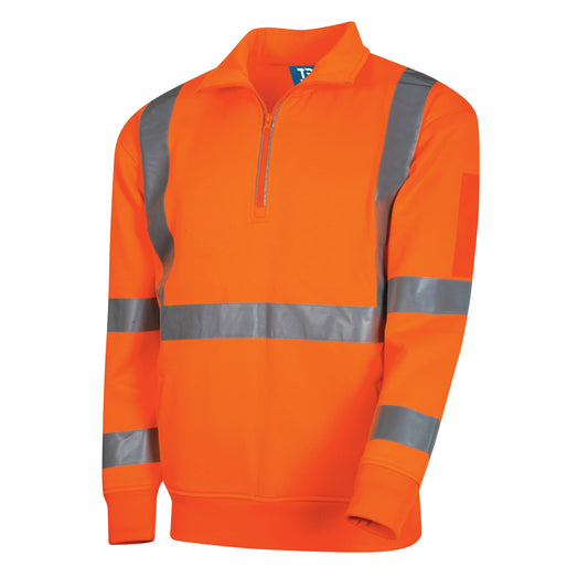 1/4 Zip Fleece Jumper with Reflective Tape