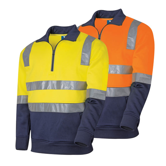 1/4 Zip Fleece Jumper with Reflective Tape