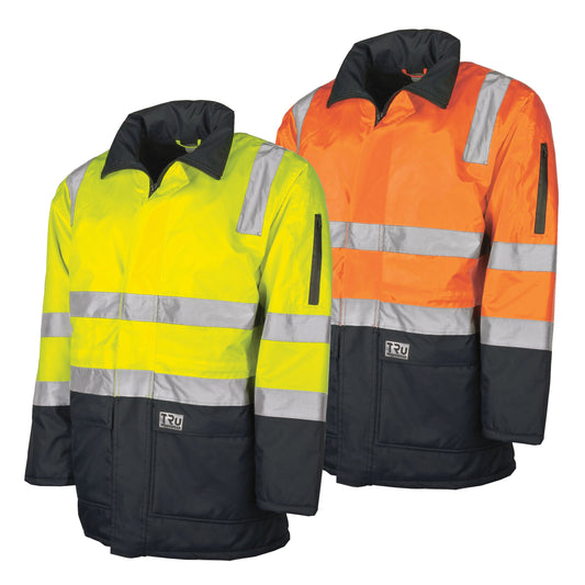 Quilted Rain Jacket with Reflective Tape