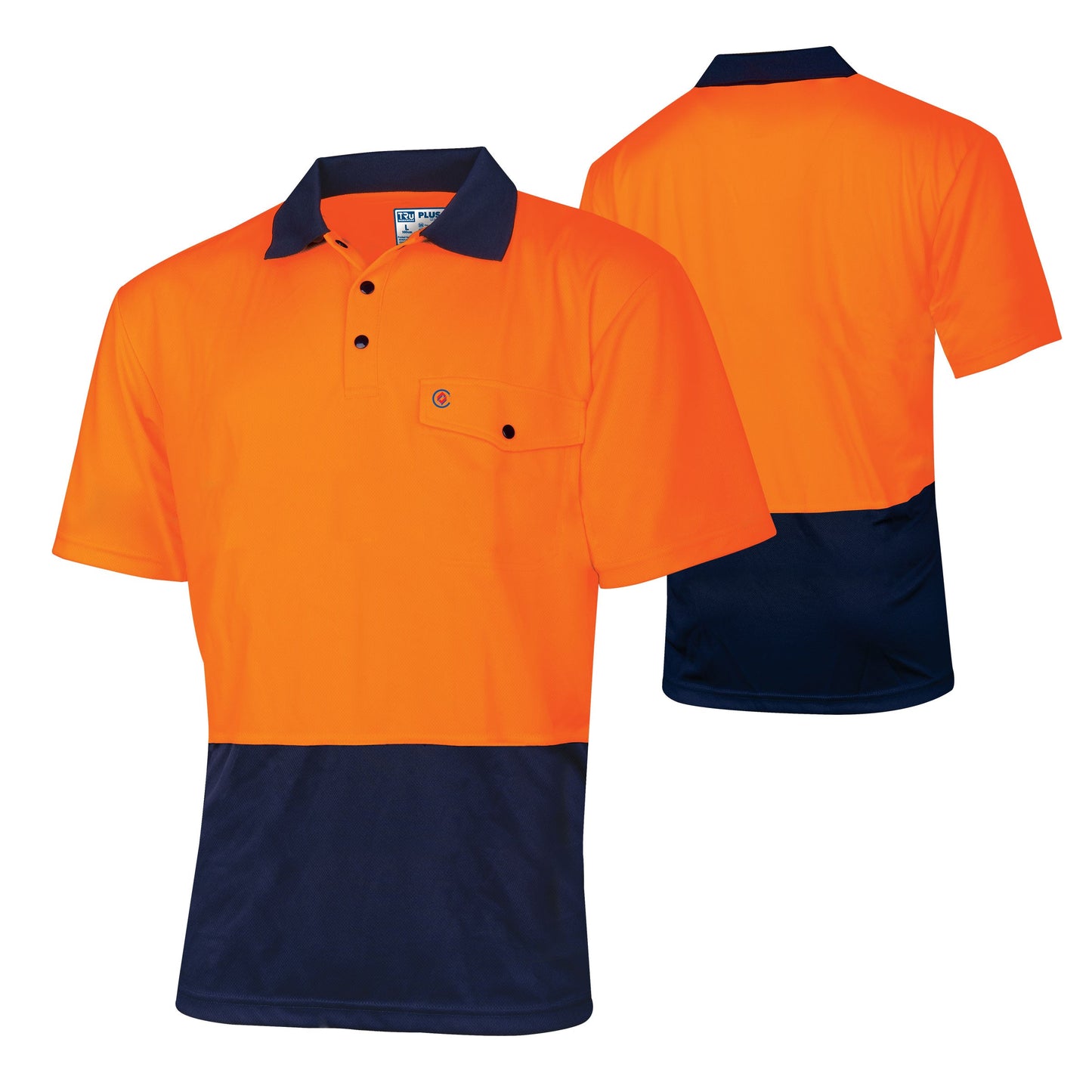 Recycled Anti-Microbial Micromesh S/S Two Tone Hi-Vis Polo Shirt