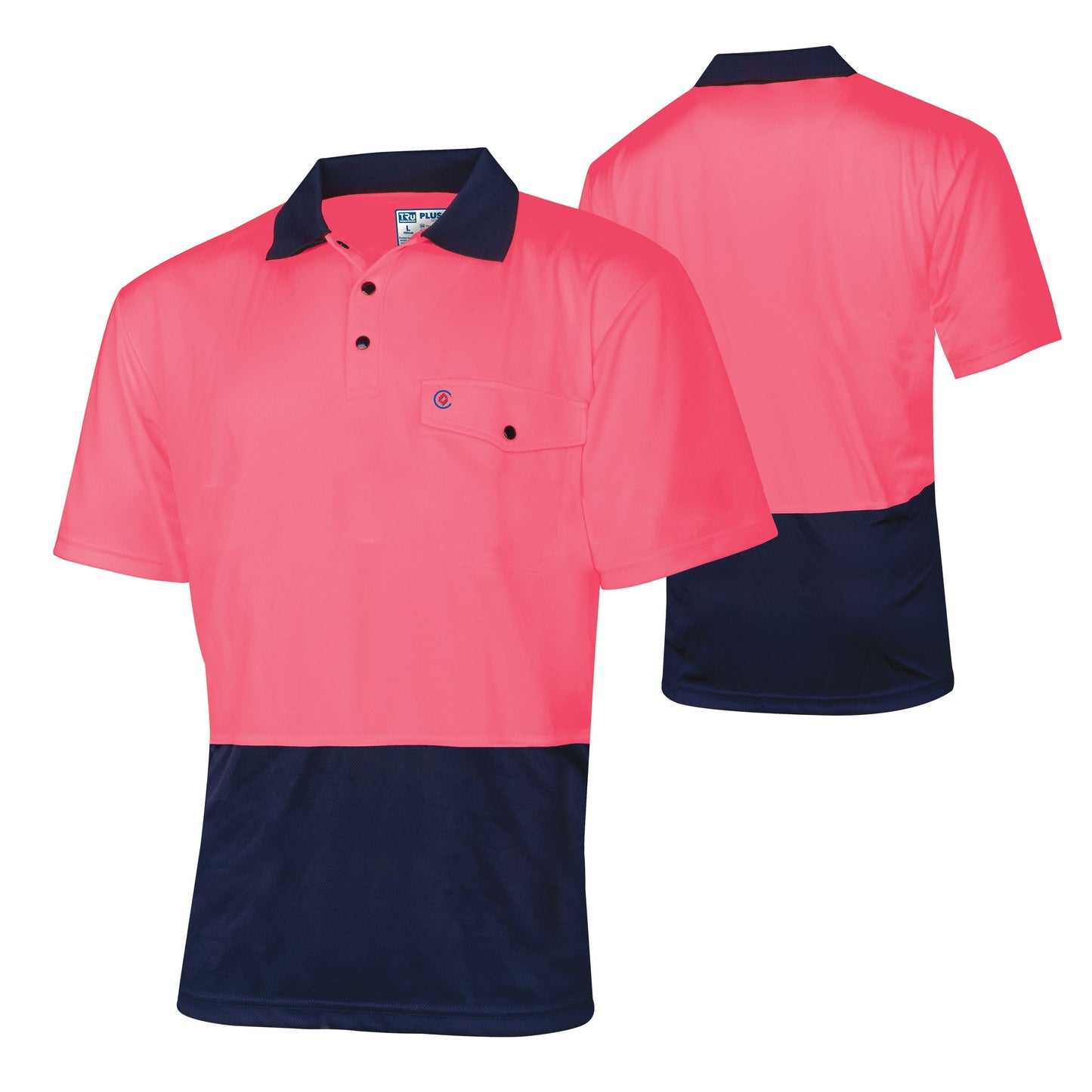 Recycled Anti-Microbial Micromesh S/S Two Tone Hi-Vis Polo Shirt